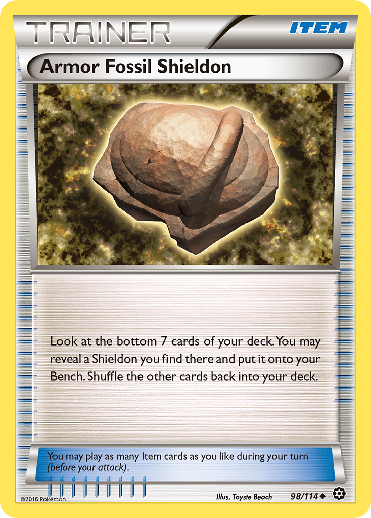 Armor Fossil Shieldon (98/114) [XY: Steam Siege] | Fandemonia Ltd