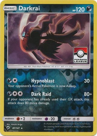 Darkrai (87/147) (League Promo) [Sun & Moon: Burning Shadows] | Fandemonia Ltd