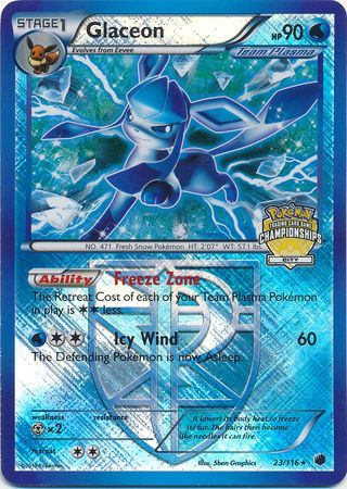 Glaceon (23/116) (City Championship Promo) [Black & White: Plasma Freeze] | Fandemonia Ltd