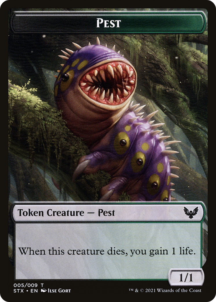 Pest // Jace, Telepath Unbound Emblem Double-Sided Token [Secret Lair: From Cute to Brute Tokens] | Fandemonia Ltd