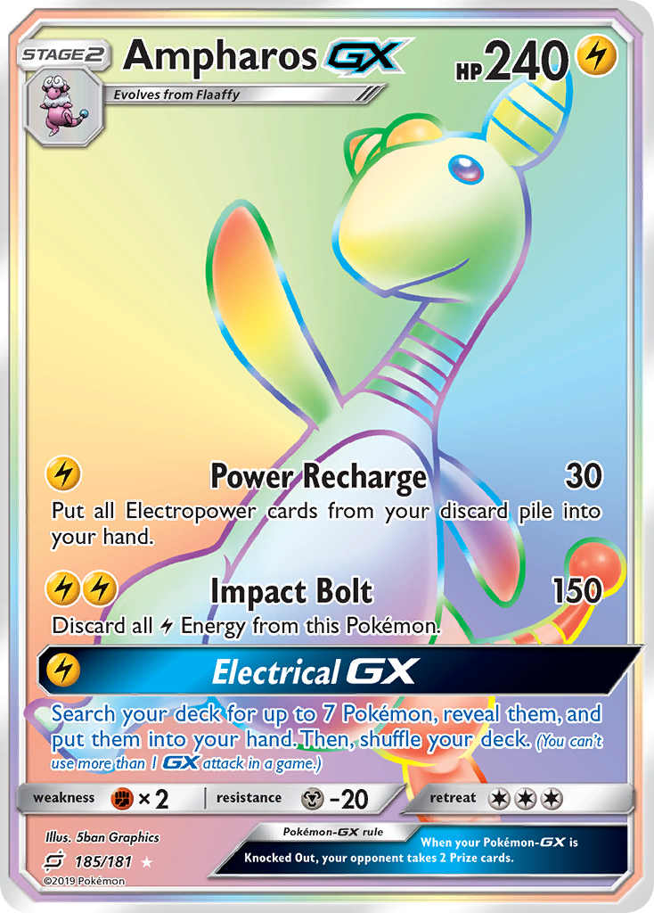 Ampharos GX (185/181) [Sun & Moon: Team Up] | Fandemonia Ltd