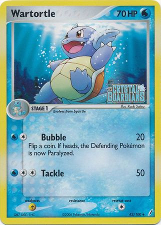 Wartortle (42/100) (Stamped) [EX: Crystal Guardians] | Fandemonia Ltd