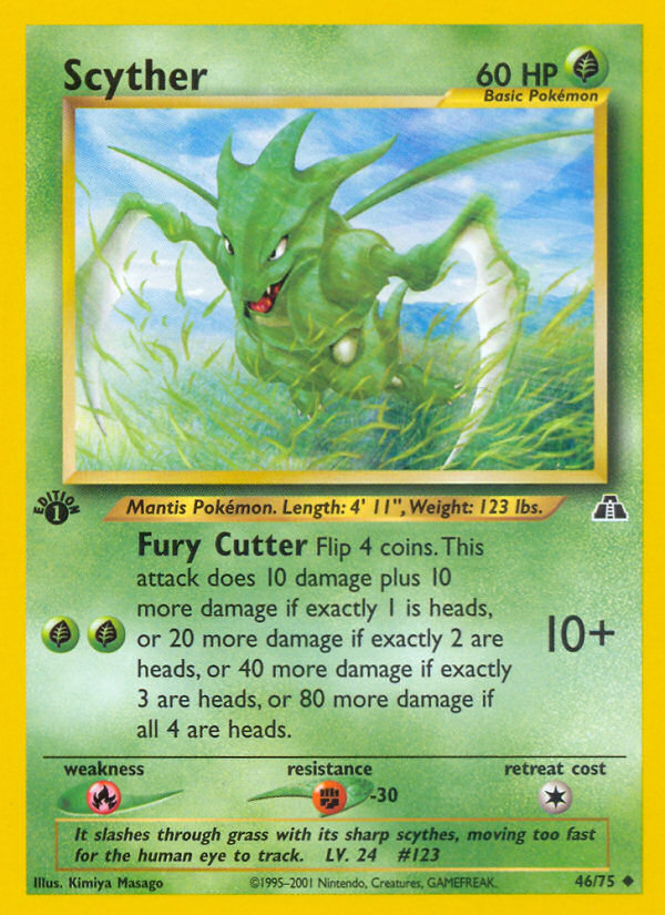 Scyther (46/75) [Neo Discovery 1st Edition] | Fandemonia Ltd