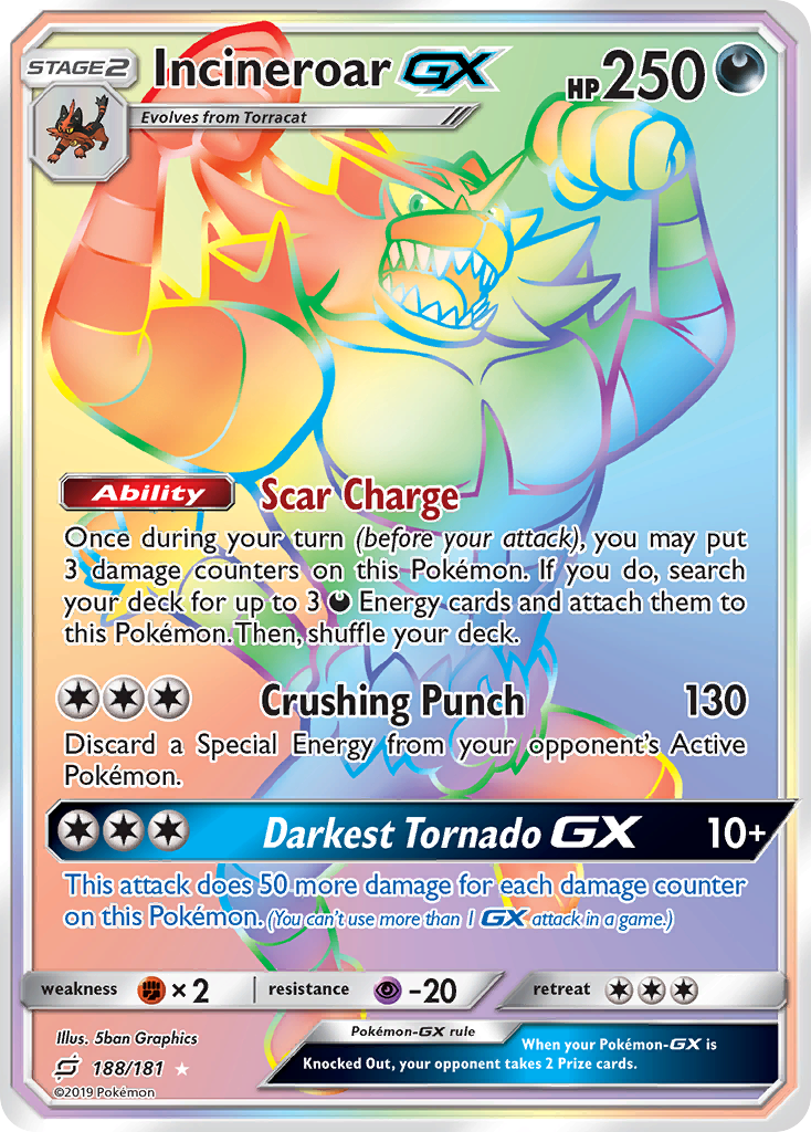 Incineroar GX (188/181) [Sun & Moon: Team Up] | Fandemonia Ltd