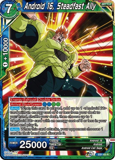 Android 16, Steadfast Ally (EB1-63) [Battle Evolution Booster] | Fandemonia Ltd