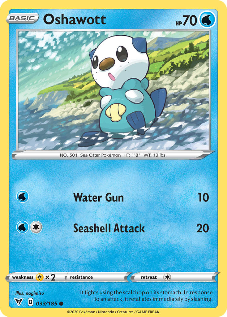 Oshawott (033/185) [Sword & Shield: Vivid Voltage] | Fandemonia Ltd