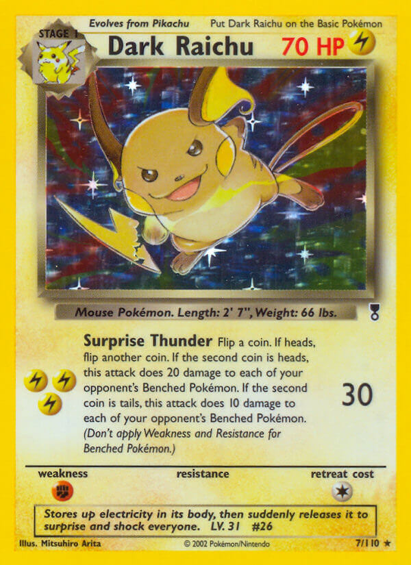 Dark Raichu (7/110) (WotC) (Theme Deck Exclusive) [Legendary Collection] | Fandemonia Ltd