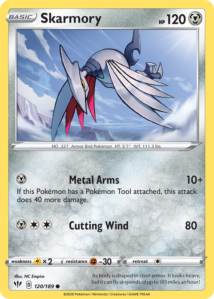 Skarmory (120/189) [Sword & Shield: Darkness Ablaze] | Fandemonia Ltd