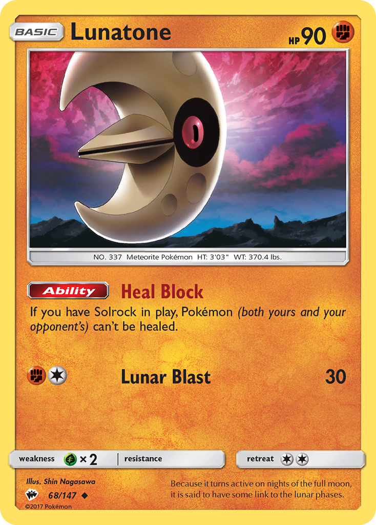 Lunatone (68/147) [Sun & Moon: Burning Shadows] | Fandemonia Ltd