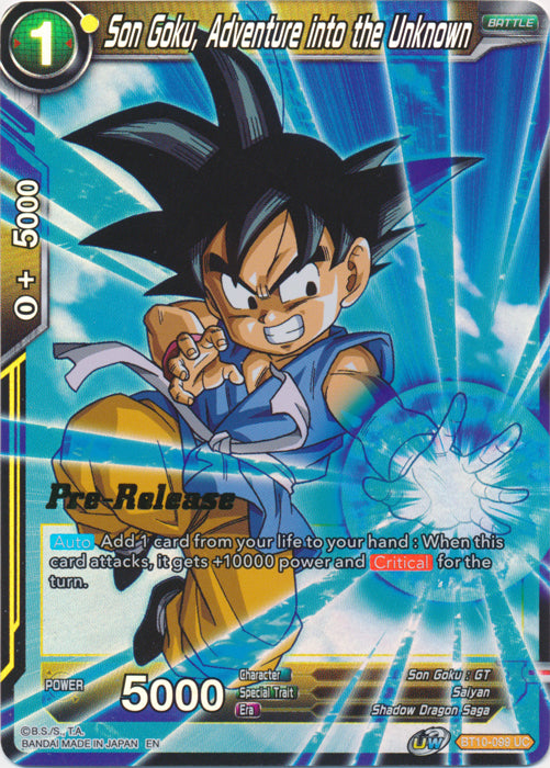 Son Goku, Adventure into the Unknown (BT10-099) [Rise of the Unison Warrior Prerelease Promos] | Fandemonia Ltd