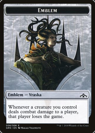 Emblem - Vraska, Golgari Queen [Guilds of Ravnica Tokens] | Fandemonia Ltd