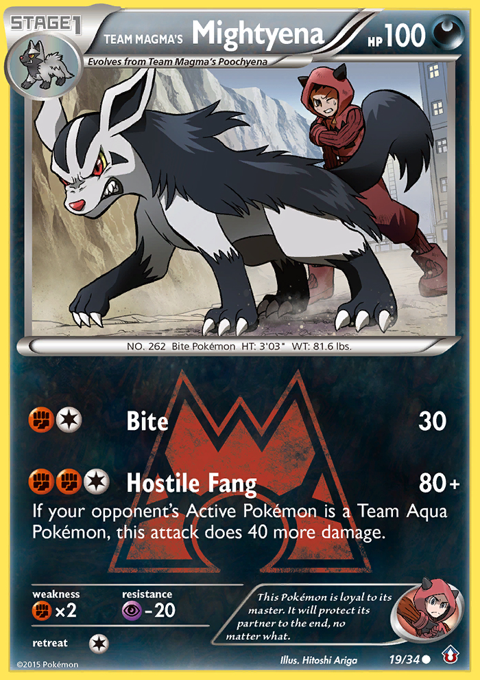 Team Magma's Mightyena (19/34) [XY: Double Crisis] | Fandemonia Ltd