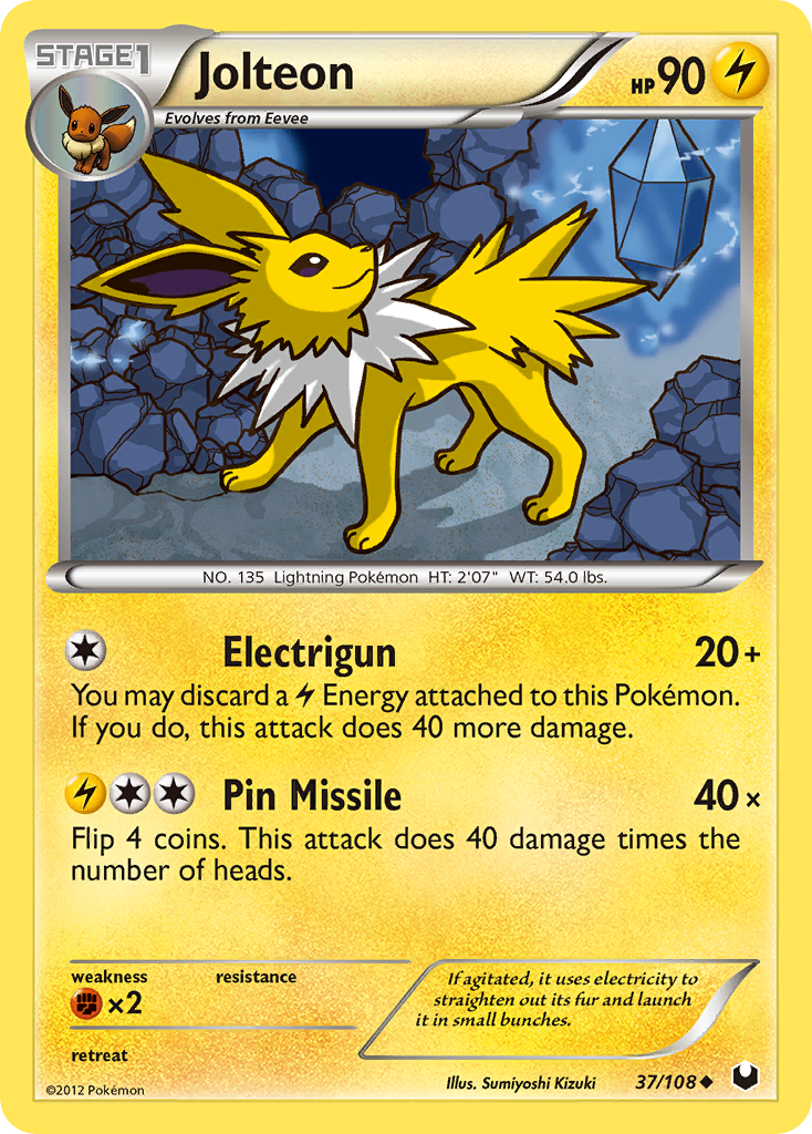 Jolteon (37/108) [Black & White: Dark Explorers] | Fandemonia Ltd