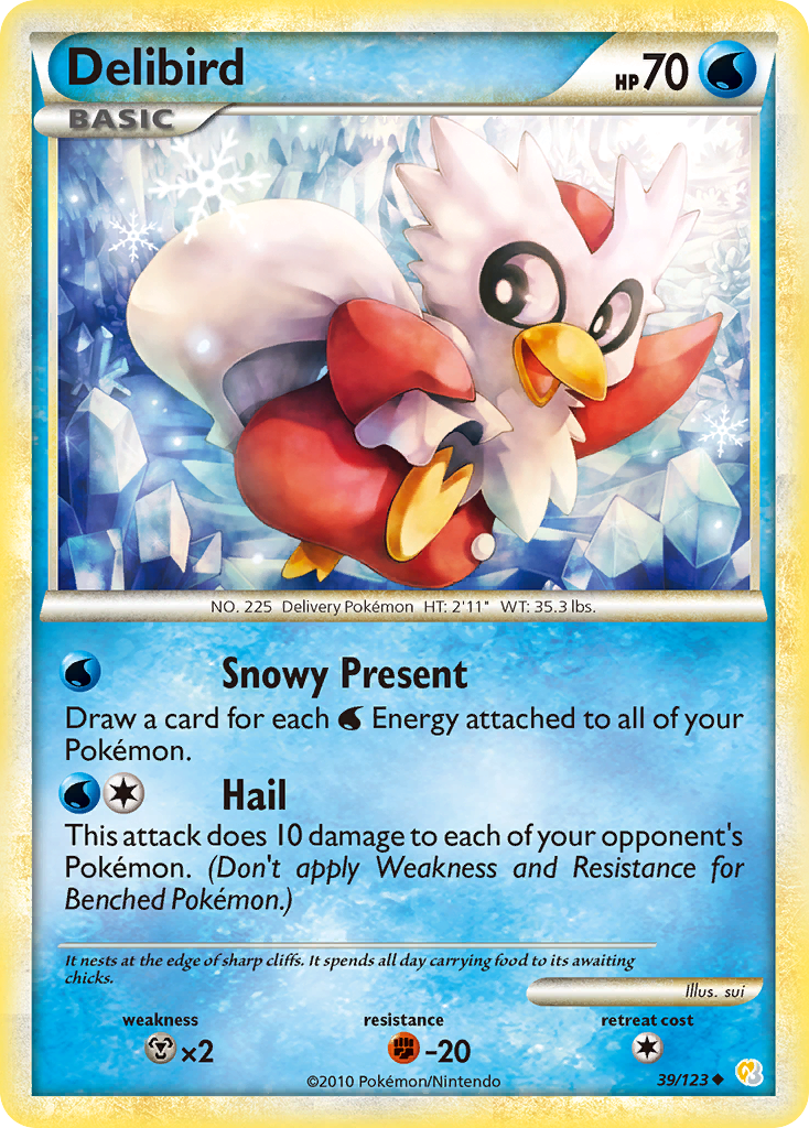 Delibird (39/123) [HeartGold & SoulSilver: Base Set] | Fandemonia Ltd