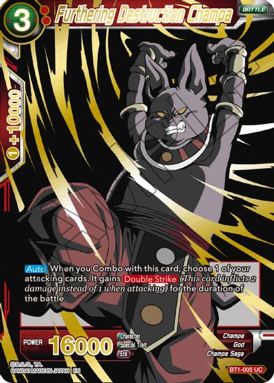 Furthering Destruction Champa (Alternate Art) [BT1-005] | Fandemonia Ltd