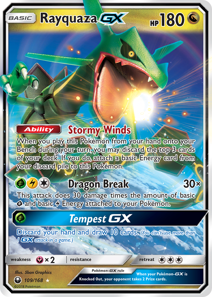 Rayquaza GX (109/168) [Sun & Moon: Celestial Storm] | Fandemonia Ltd