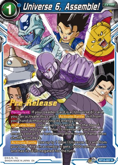 Universe 6, Assemble! (BT15-057) [Saiyan Showdown Prerelease Promos] | Fandemonia Ltd