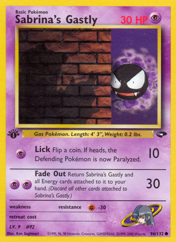 Sabrina's Gastly (96/132) [Gym Challenge 1st Edition] | Fandemonia Ltd