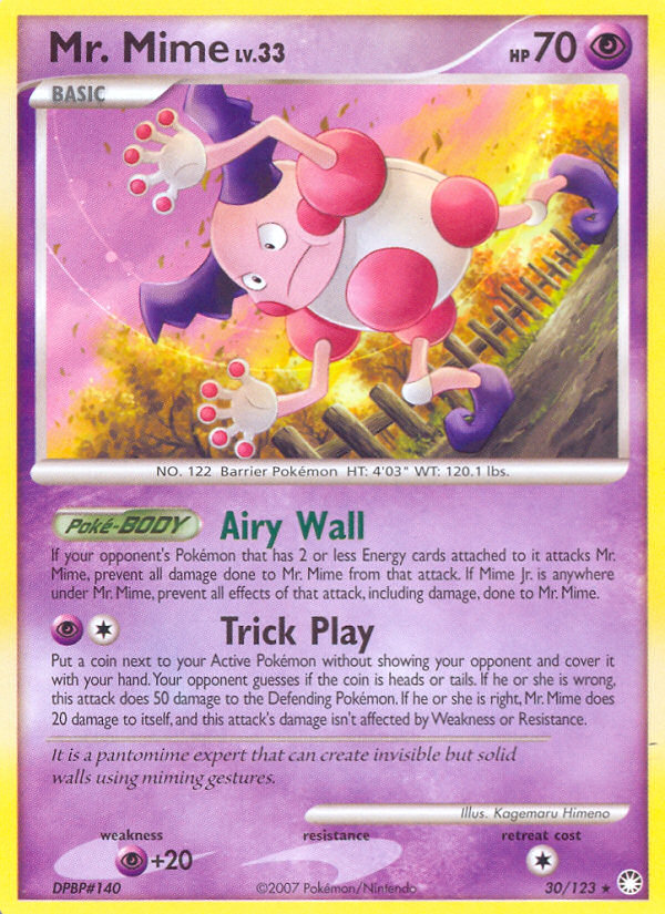 Mr. Mime (30/123) [Diamond & Pearl: Mysterious Treasures] | Fandemonia Ltd