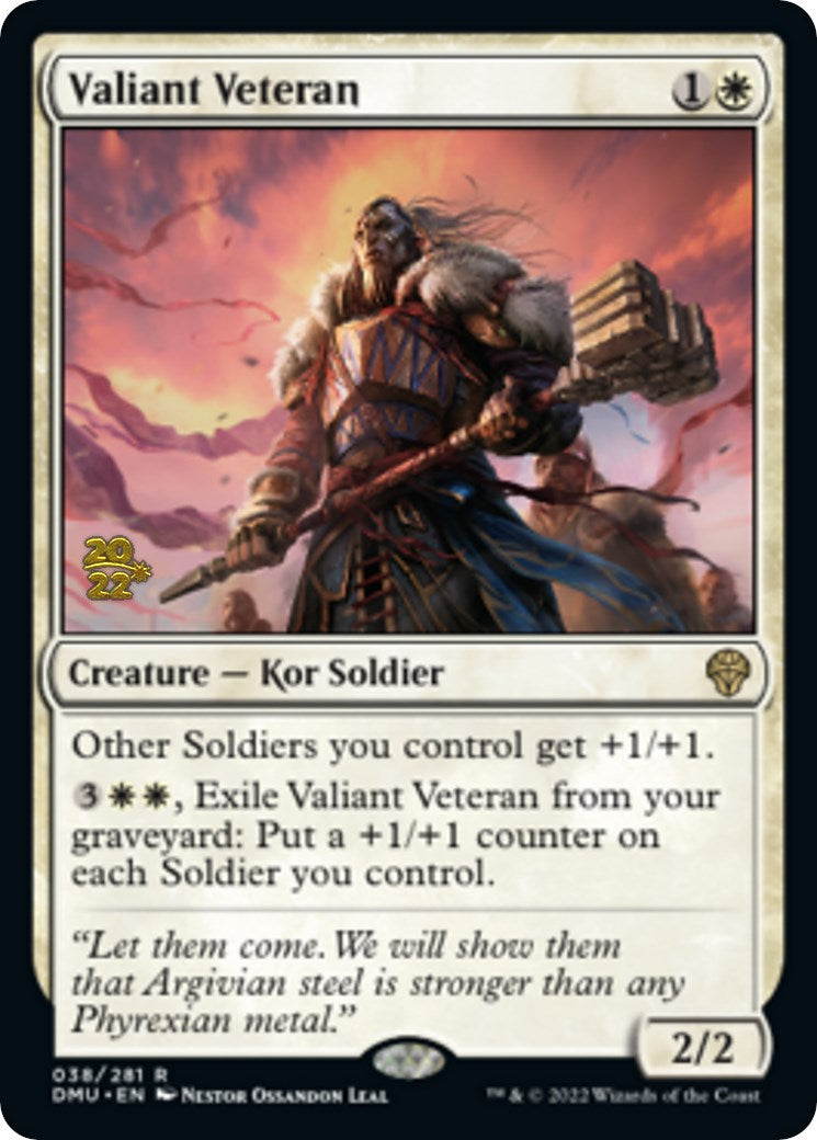 Valiant Veteran [Dominaria United Prerelease Promos] | Fandemonia Ltd