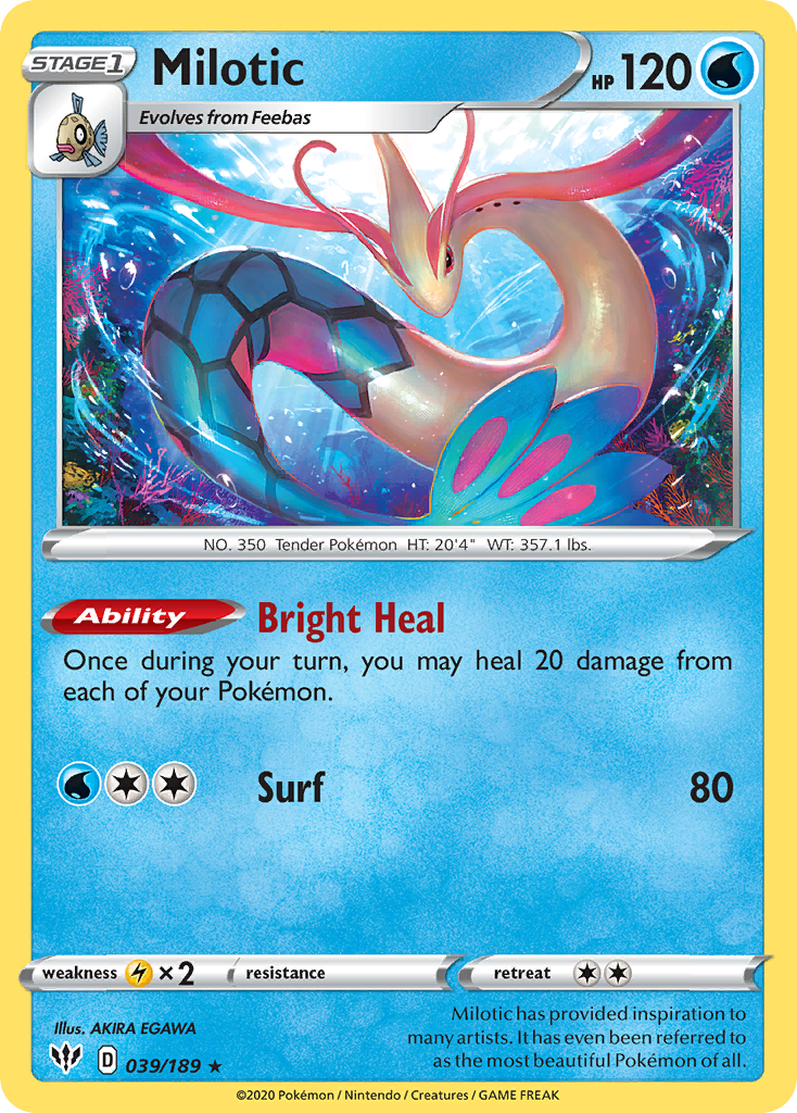 Milotic (039/189) [Sword & Shield: Darkness Ablaze] | Fandemonia Ltd