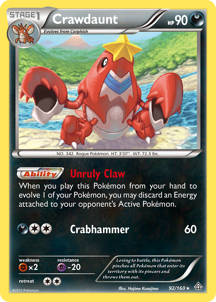 Crawdaunt (92/160) [XY: Primal Clash] | Fandemonia Ltd