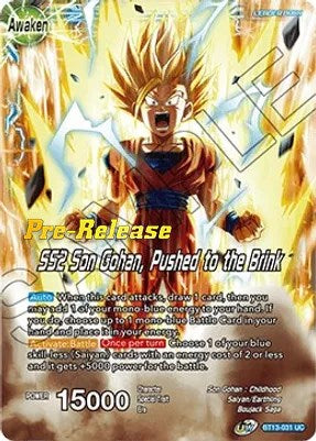 Son Gohan // SS2 Son Gohan, Pushed to the Brink (BT13-031) [Supreme Rivalry Prerelease Promos] | Fandemonia Ltd