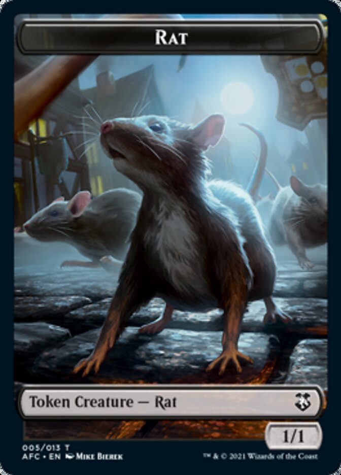 Rat // Zombie Double-sided Token [Dungeons & Dragons: Adventures in the Forgotten Realms Commander Tokens] | Fandemonia Ltd