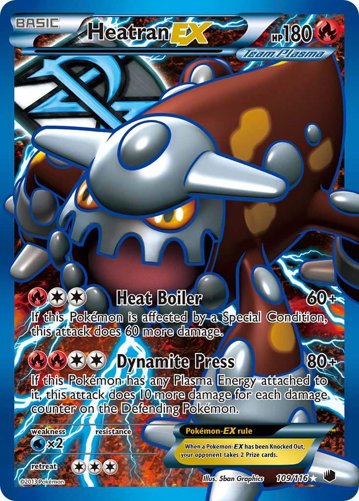 Heatran EX (109/116) [Black & White: Plasma Freeze] | Fandemonia Ltd