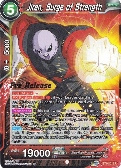 Jiren, Surge of Strength (BT14-015) [Cross Spirits Prerelease Promos] | Fandemonia Ltd