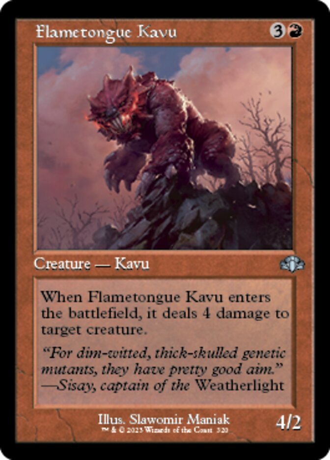 Flametongue Kavu (Retro) [Dominaria Remastered] | Fandemonia Ltd