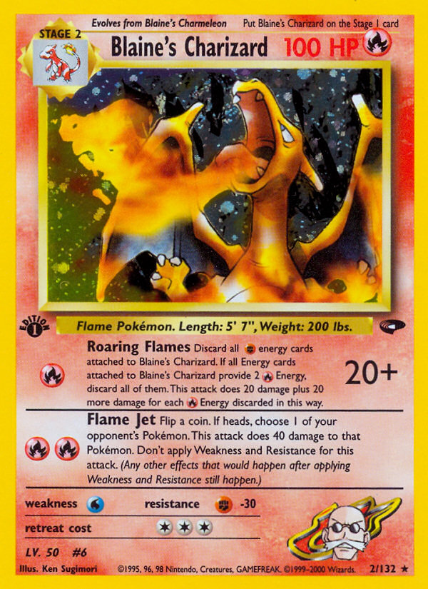 Blaine's Charizard (2/132) [Gym Challenge 1st Edition] | Fandemonia Ltd