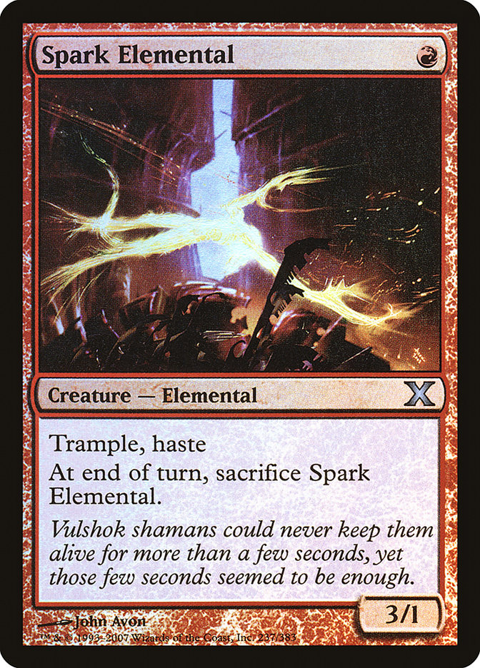 Spark Elemental (Premium Foil) [Tenth Edition] | Fandemonia Ltd