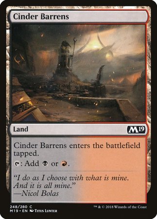 Cinder Barrens [Core Set 2019] | Fandemonia Ltd