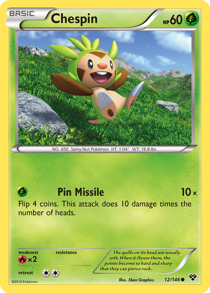 Chespin (12/146) [XY: Base Set] | Fandemonia Ltd