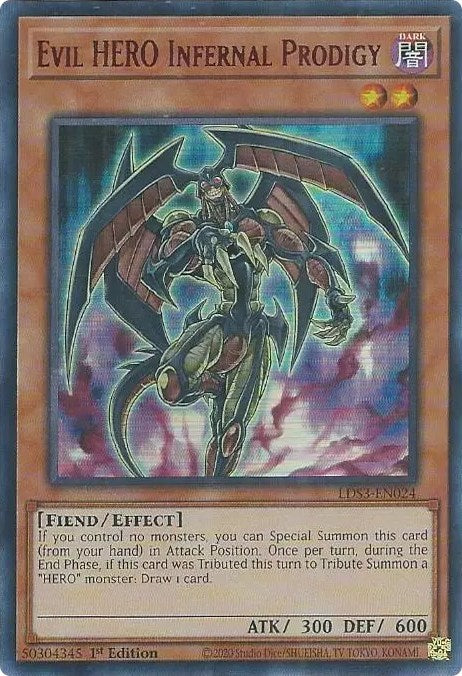 Evil HERO Infernal Prodigy (Red) [LDS3-EN024] Ultra Rare | Fandemonia Ltd