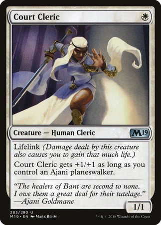 Court Cleric [Core Set 2019] | Fandemonia Ltd