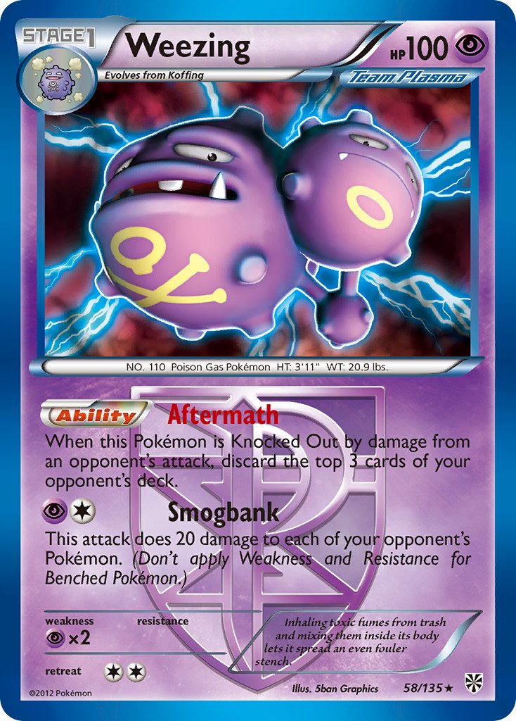 Weezing (58/135) (Theme Deck Exclusive) [Black & White: Plasma Storm] | Fandemonia Ltd