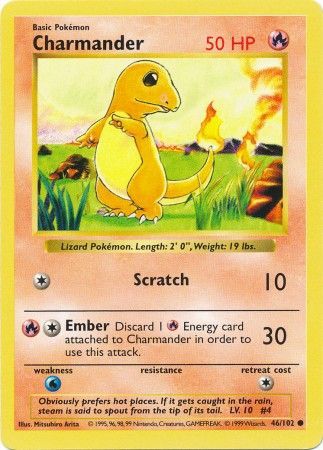 Charmander (46/102) [Base Set Shadowless Unlimited] | Fandemonia Ltd