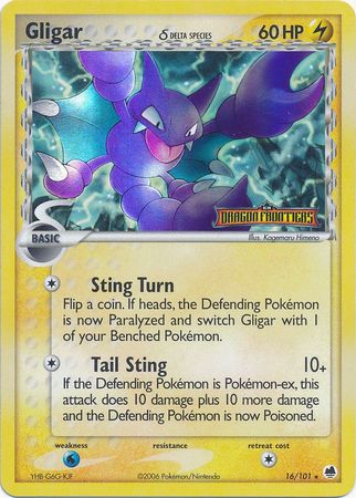 Gligar (16/101) (Delta Species) (Stamped) [EX: Dragon Frontiers] | Fandemonia Ltd