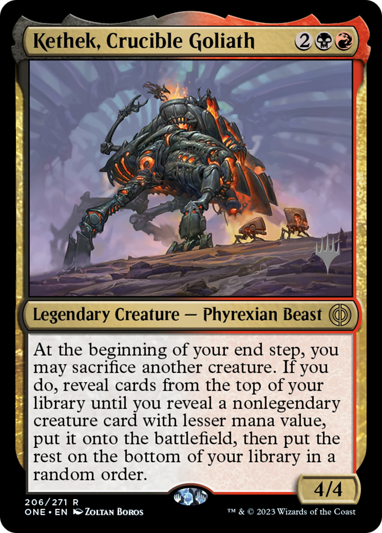 Kethek, Crucible Goliath (Promo Pack) [Phyrexia: All Will Be One Promos] | Fandemonia Ltd