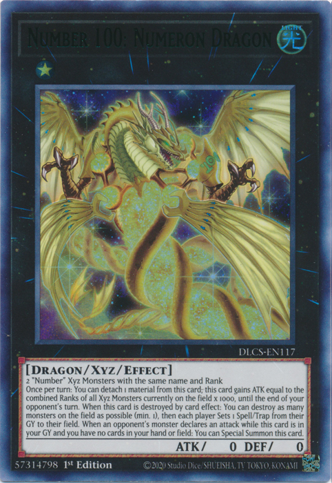 Number 100: Numeron Dragon (Green) [DLCS-EN117] Ultra Rare | Fandemonia Ltd