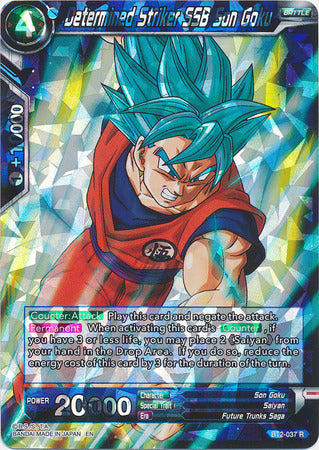 Determined Striker SSB Son Goku (Shatterfoil) (BT2-037) [Dragon Brawl] | Fandemonia Ltd