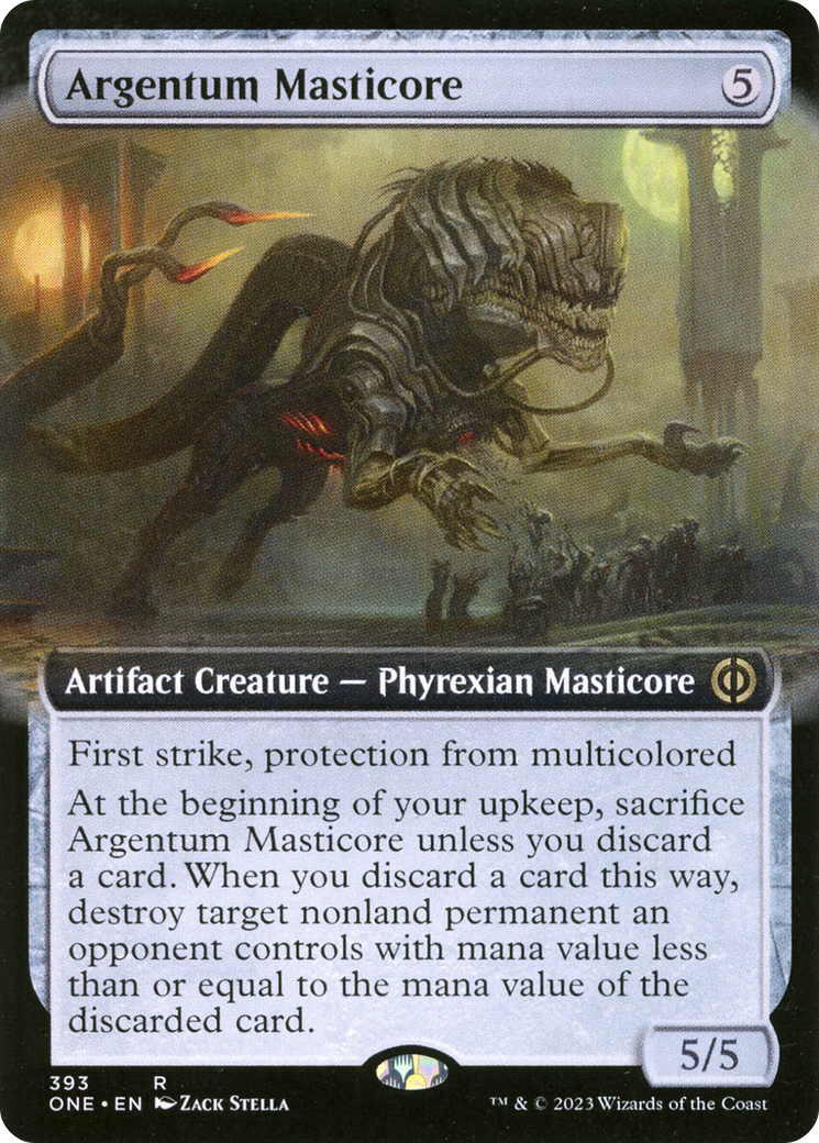 Argentum Masticore (Extended Art) [Phyrexia: All Will Be One] | Fandemonia Ltd