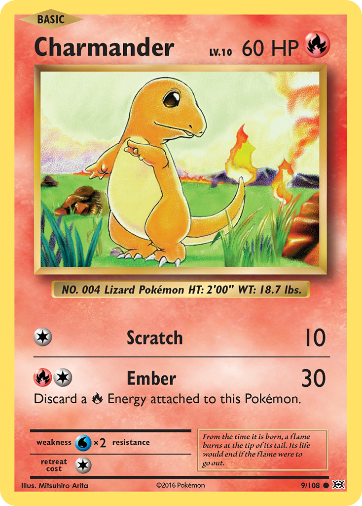 Charmander (9/108) [XY: Evolutions] | Fandemonia Ltd