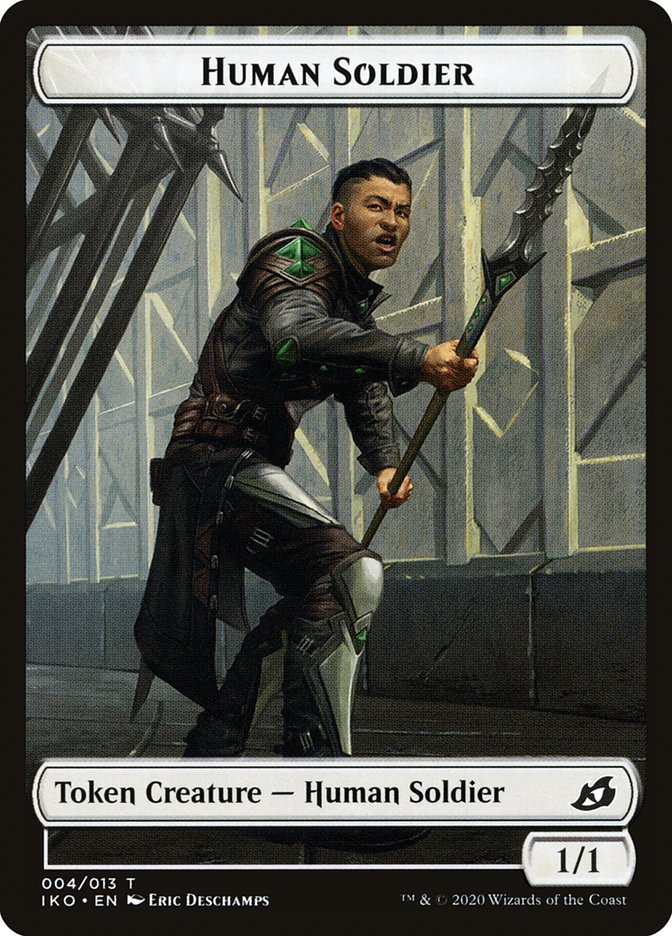 Human Soldier (004/013) [Ikoria: Lair of Behemoths Tokens] | Fandemonia Ltd