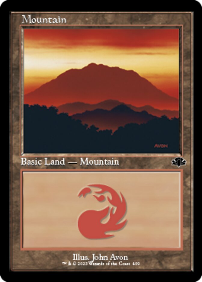 Mountain (409) (Retro) [Dominaria Remastered] | Fandemonia Ltd