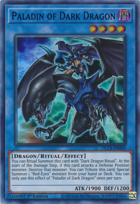 Paladin of Dark Dragon (Blue) [DLCS-EN069] Ultra Rare | Fandemonia Ltd