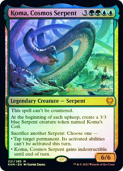 Koma, Cosmos Serpent  [Kaldheim Prerelease Promos] | Fandemonia Ltd