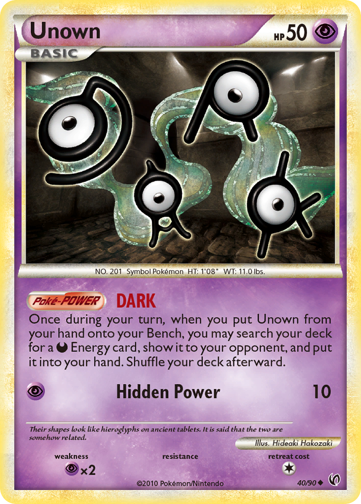 Unown (40/90) [HeartGold & SoulSilver: Undaunted] | Fandemonia Ltd